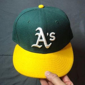 New Era Dark Green and Gold A's Baseball Cap